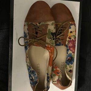 Floral sandal flat shoes